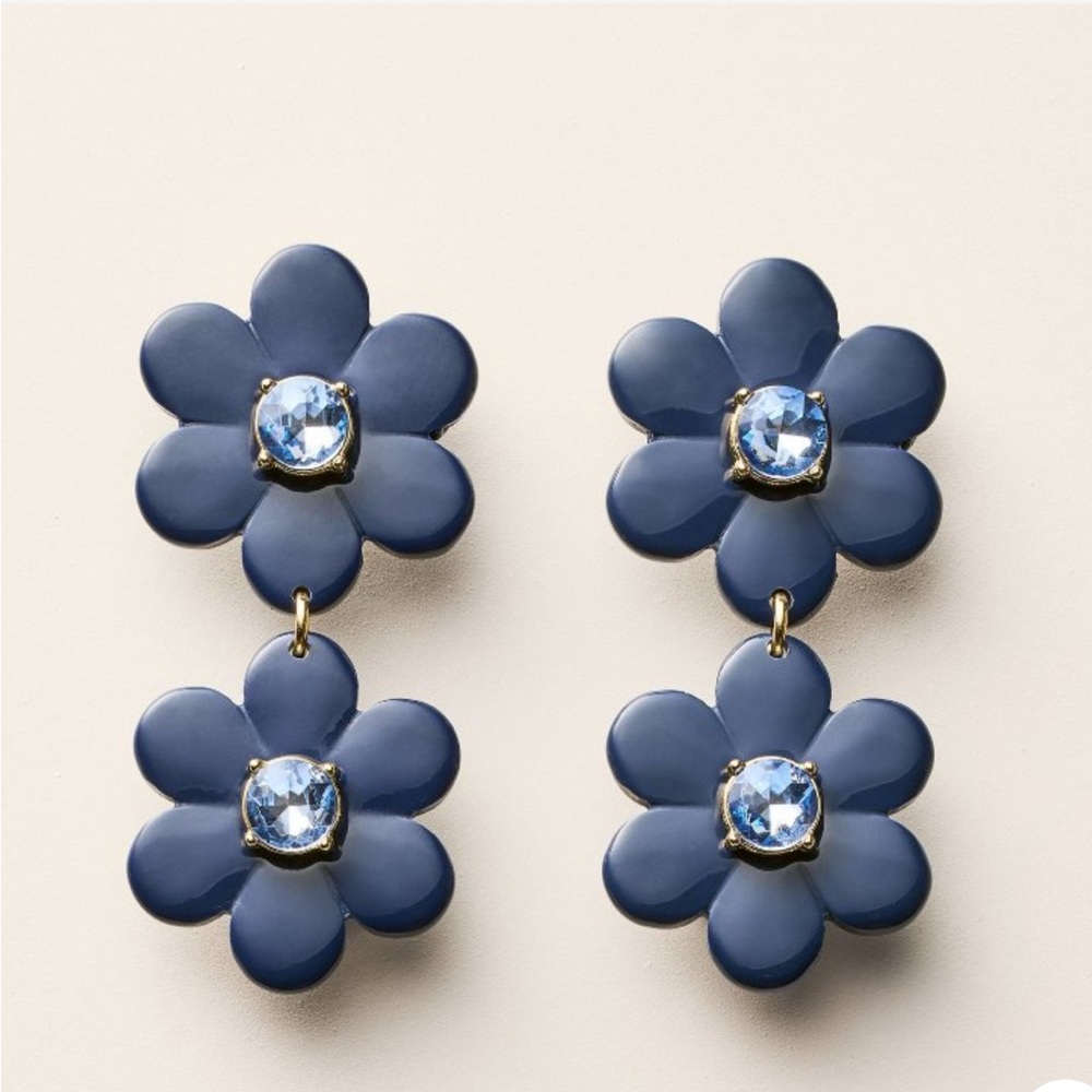 Kate Spade X Target Flower Earrings. Blue. NIB.  Discounted shipping!